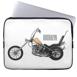 Capa Para Notebook Ilustração de desenho animado Chopper Motorcycle 1
