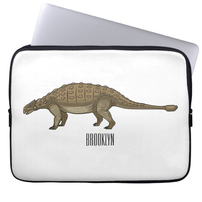Capa Para Notebook Ilustração de desenho animado de Ankylosaurus (Frente)