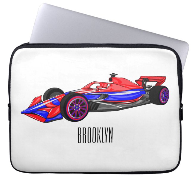 Capa Para Notebook Ilustração de desenho animado de automóveis de cor (Frente)
