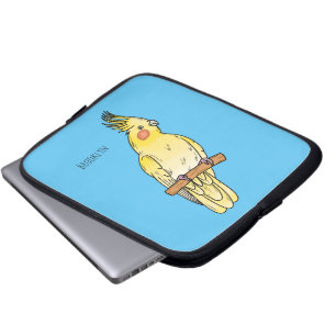 Capa Para Notebook Ilustração de desenho animado de aves Cockatiel