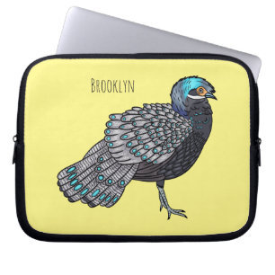 Capa Para Notebook Ilustração de desenho animado de aves faisão de pa