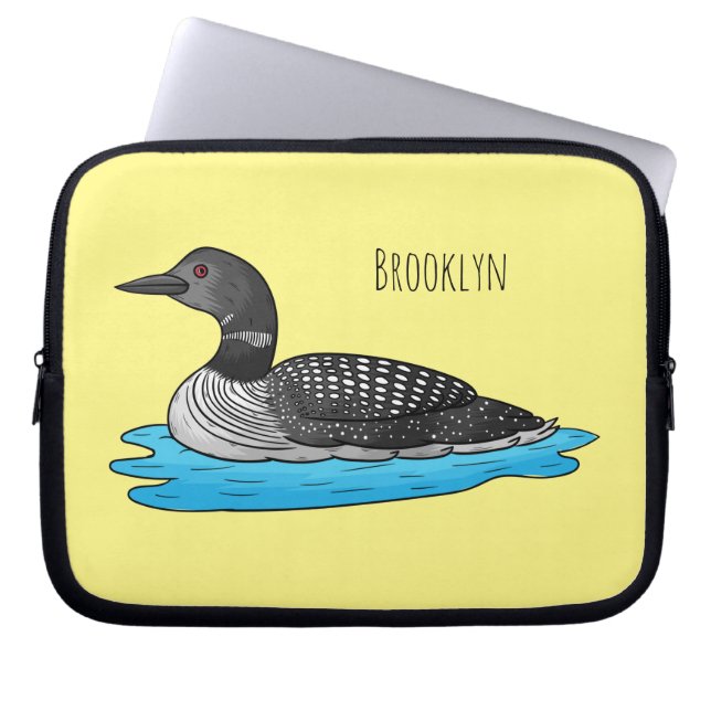 Capa Para Notebook Ilustração de desenho animado de aves soltas (Frente)
