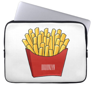 Capa Para Notebook ilustração de desenho animado de batata frita
