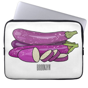 Capa Para Notebook Ilustração de desenho animado de beringela