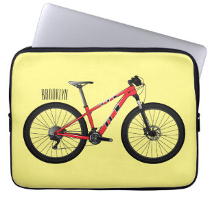 Capa Para Notebook Ilustração de desenho animado de bicicleta