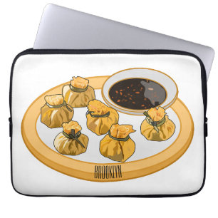 Capa Para Notebook Ilustração de desenho animado de camarão tailandês