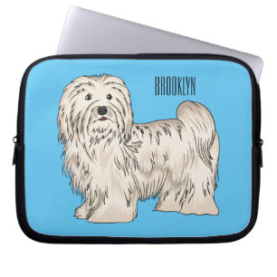 Capa Para Notebook Ilustração de desenho animado de cão Havanês