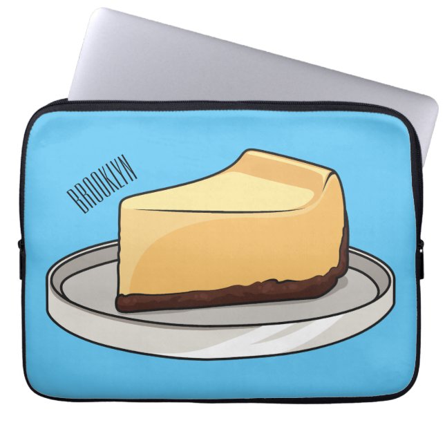 Capa Para Notebook Ilustração de desenho animado de Cheesecake (Frente)