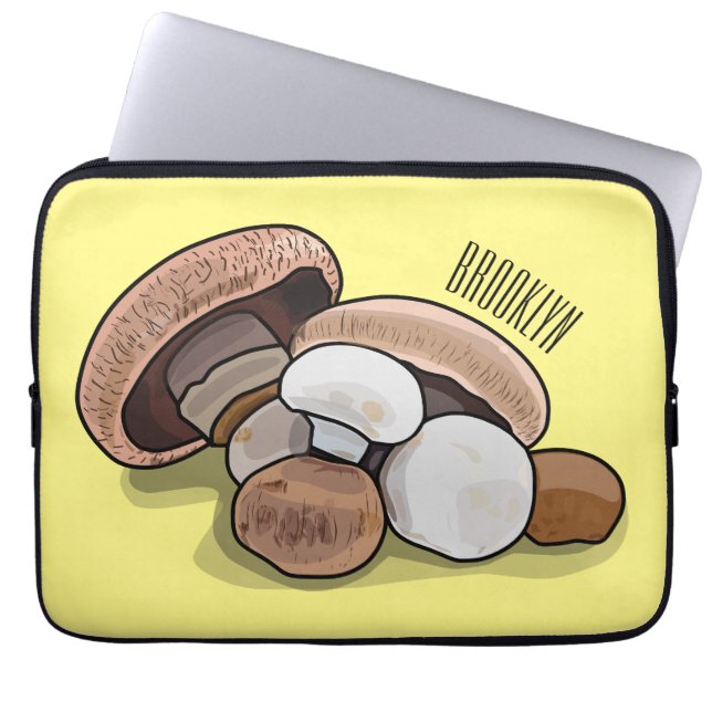Capa Para Notebook Ilustração de desenho animado de cogumelo (Frente)