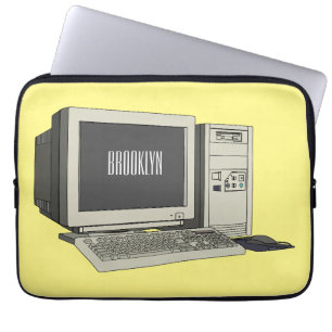 Capa Para Notebook Ilustração de desenho animado de computador