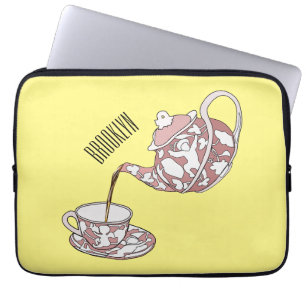Capa Para Notebook Ilustração de desenho animado de configuração de g