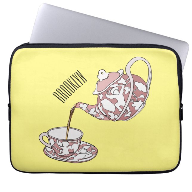 Capa Para Notebook Ilustração de desenho animado de configuração de g (Frente)