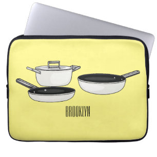 Capa Para Notebook Ilustração de desenho animado de conjuntos de cook