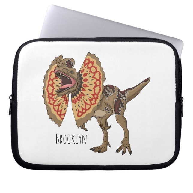 Capa Para Notebook Ilustração de desenho animado de Dilophosaurus (Frente)