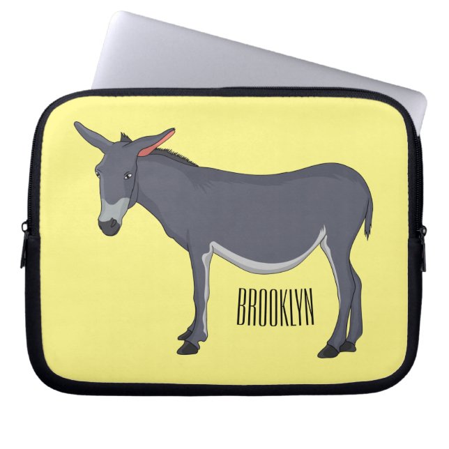 Capa Para Notebook Ilustração de desenho animado de Donkey (Frente)