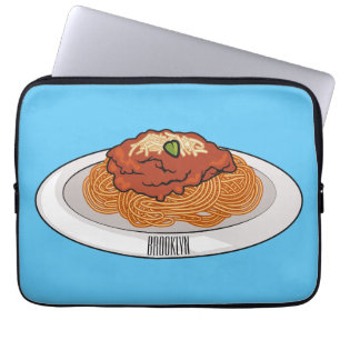 Capa Para Notebook Ilustração de desenho animado de espaguete