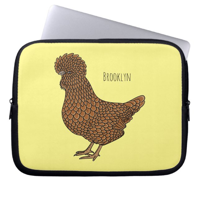 Capa Para Notebook Ilustração de desenho animado de frango polado Cha (Frente)