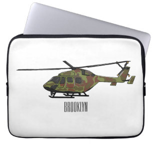 Capa Para Notebook Ilustração de desenho animado de helicóptero do ex