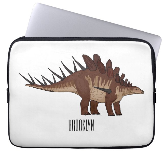 Capa Para Notebook Ilustração de desenho animado de Kentrosaurus (Frente)