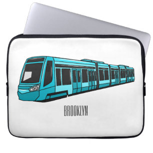 Capa Para Notebook Ilustração de desenho animado de locomotiva elétri