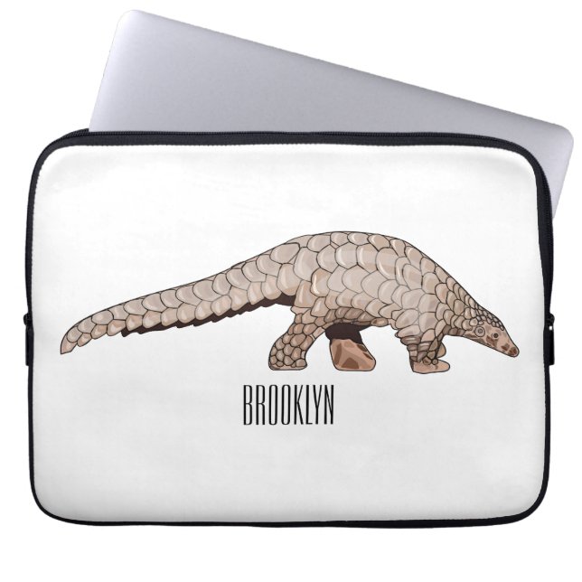 Capa Para Notebook Ilustração de desenho animado de Pangolin (Frente)