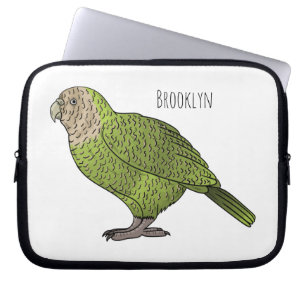 Capa Para Notebook Ilustração de desenho animado de pássaro Kakapo