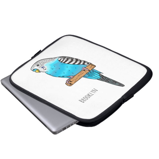 Capa Para Notebook Ilustração de desenho animado de pássaros azul (Frente Inferior)