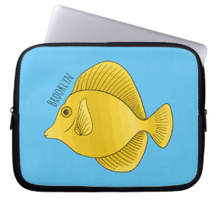 Capa Para Notebook Ilustração de desenho animado de peixe dançado ama