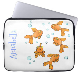 Capa Para Notebook Ilustração de desenho animado de peixe-dourado-lar