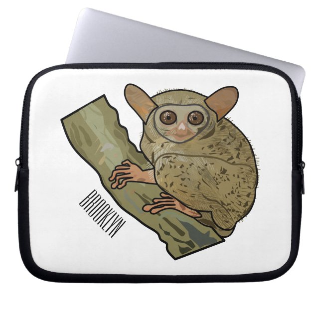 Capa Para Notebook Ilustração de desenho animado de Tarsier (Frente)