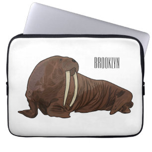 Capa Para Notebook Ilustração de desenho animado de Walrus