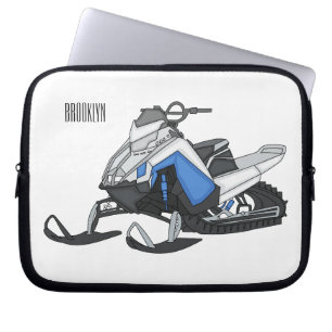 Capa Para Notebook Ilustração de desenho animado Snowmobile