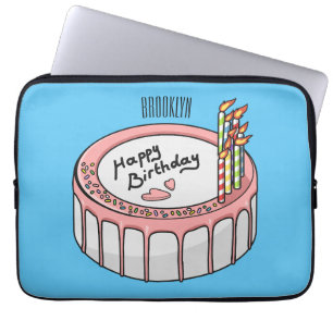 Capa Para Notebook Ilustração de desenho de bolo de aniversário