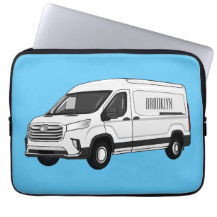 Capa Para Notebook Ilustração de desenho de carrinha de entrega
