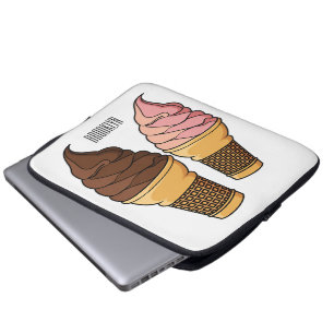 Capa Para Notebook ilustração de desenho de cone de sorvete