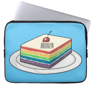 Capa Para Notebook Ilustração de desenho do bolo-arco-íris