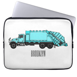Capa Para Notebook Ilustração de desenho do caminhão de lixo