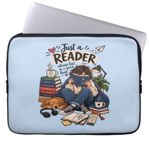 Capa Para Notebook Ilustração de Leitor de Livros Aconchegante