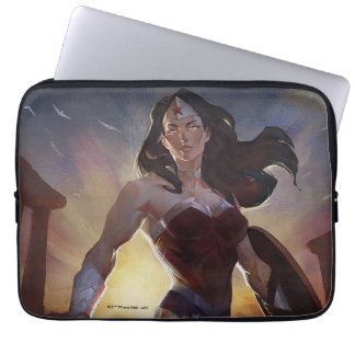 Capa Para Notebook Ilustração de Mulher Maravilha de Crise Infinita