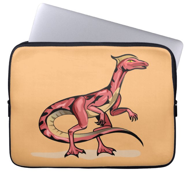Capa Para Notebook Ilustração De Velociraptor. (Frente)