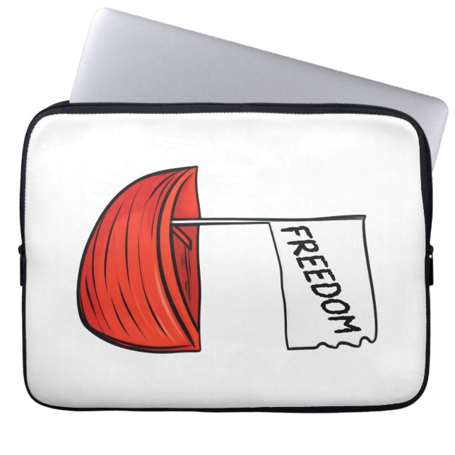 Capa Para Notebook Ilustração do Barco da Liberdade Náutica (Frente)