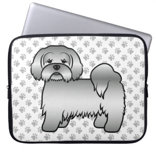 Capa Para Notebook Ilustração do Cão de Cartoon Bonito de Lhasa Apso