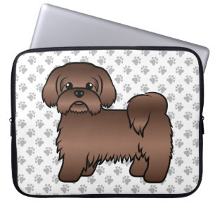Capa Para Notebook Ilustração do Cão de Cartoon Gelado de Fígado Brow