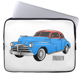 Capa Para Notebook Ilustração do desenho animado Classic car 1948