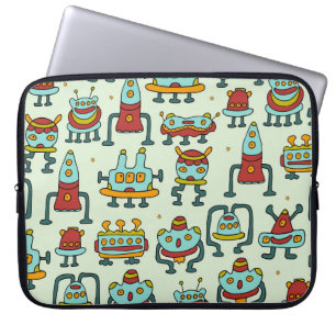 Capa Para Notebook Ilustração do padrão de imagem de Aliens robôs