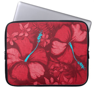 Capa Para Notebook Ilustração do Rock Lava Havaiano Kahala Hibiscus