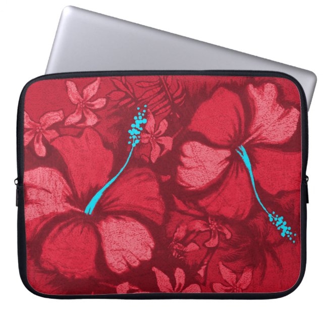 Capa Para Notebook Ilustração do Rock Lava Havaiano Kahala Hibiscus (Frente)