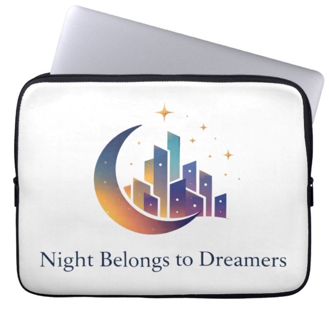 Capa Para Notebook Ilustração do Sonho da Cidade Lunar (Frente)