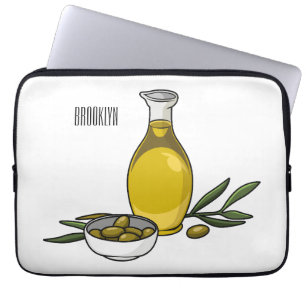 Capa Para Notebook Ilustração em desenho animado de azeite 