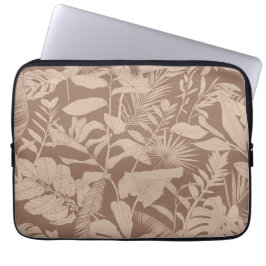 Capa Para Notebook Ilustração exótica de linha tropical.